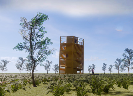 Community Center Emphasizing Cross-Laminated Timber and Charred Wood Shingles for Enhanced Sustainability  