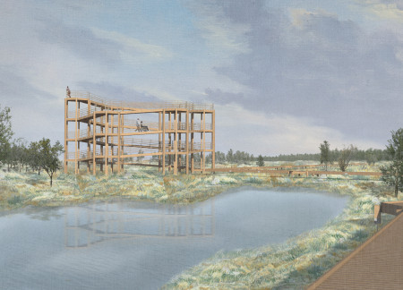 Hexagonal Platforms Constructed with Cross-Laminated Timber Panels Integrating Seamlessly into Coastal Ecosystem  