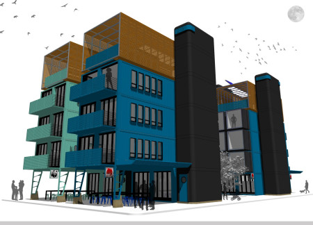 Repurposed Shipping Containers Enhanced With Hydroponic Farming for Affordable Urban Living