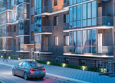 Charred Wooden Shingles and Glass Façades Create Cohesive Community Living Solution