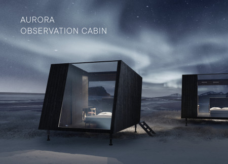 Charred Wooden Shingles and Geothermal Heating in a Sustainable Retreat for Northern Lights Observation