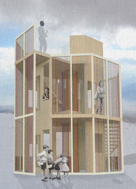 Geometric Design Emphasizing Eight-Sided Form Using Prefabricated Panels and Timber Integration for Celestial Observation
