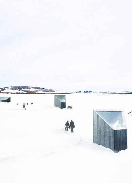 Charred Wooden Shingles Envelop Sustainable Community Space Built with Concrete and Glass