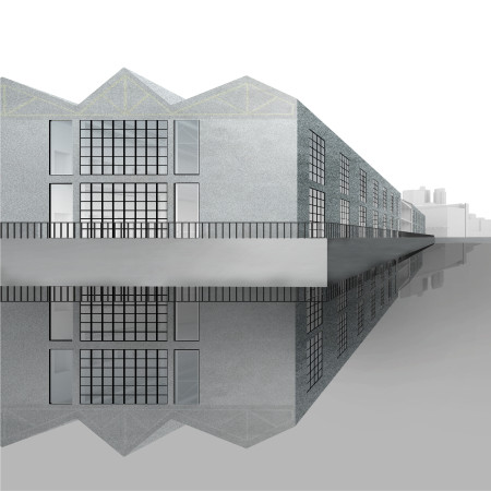 Charred Wooden Shingles and Exposed Concrete Forming Multifunctional Housing in Urban Context