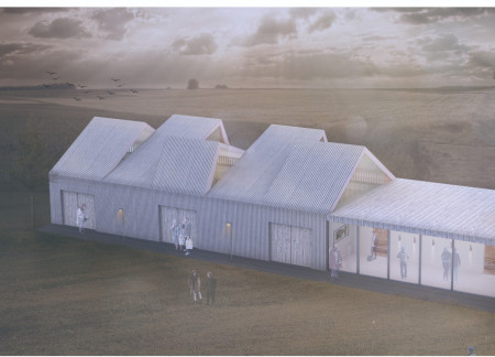Twisting Roofs of Precast Concrete and Natural Timber Create Unique Guest Quarters for Aurora Viewing