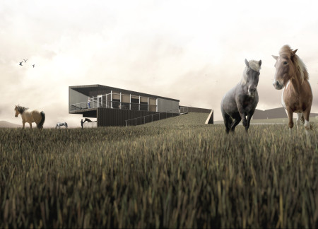 Charred Wooden Shingles and Geothermal Heating in a Landscape-Integrated Residential Village  