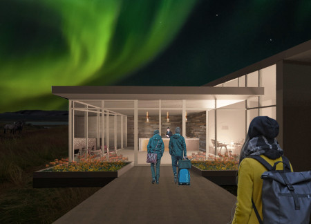 Spectral Aluminum Facade Meets Reclaimed Wood in A Sustainable Retreat for Aurora Viewing