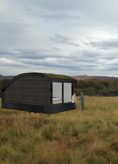 Turf Roofs and Textured Concrete Crafting a Harmonious Retreat in the Icelandic Landscape