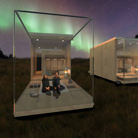 Geothermal Retreat With Modular Glass Facades and Durable Zinc Roofing  