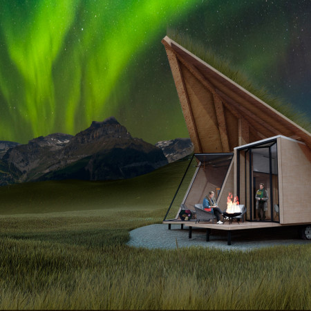 Charred Wooden Shingles And Plywood Cabins That Embrace The Northern Lights Experience