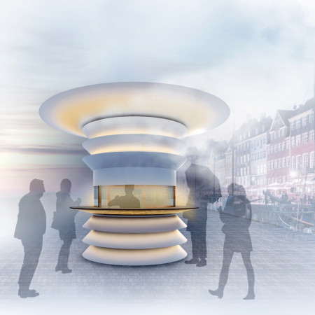 Circular Structure Featuring Insulating Panels and Plexiglass Elements for Community Engagement
