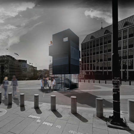 Repurposed Shipping Containers and Recycled Plastic Panels Forming A Community Hub in Urban Spaces