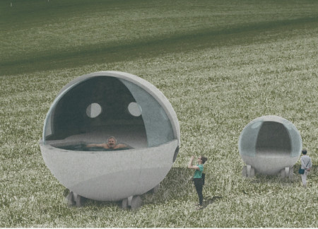 Spherical Basalt Structures Embracing Phase Change Materials for Sustainable Hospitality