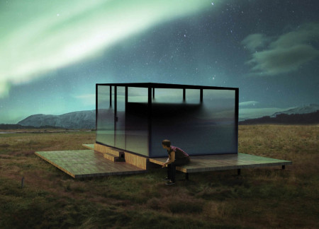 Charred Wooden Shingles and Panoramic Glass Create Flexible Living in Iceland's Remote Landscape