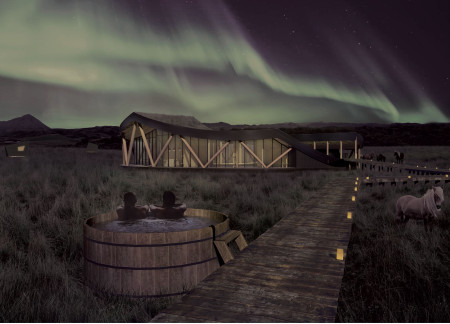 Charred Wooden Shingles and Green Roof Create a Nature-Centric Retreat in Iceland