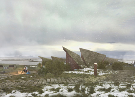 Cross-Laminated Timber Rooms With Charred Shingles Offering Unobstructed Aurora Views  