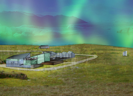 Dichroic Glass Facades and Movable Timber Structures Enhancing Community Experiences in Iceland's Natural Landscape  
