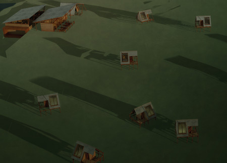 Elevated Timber Cabins with Glazed Pitched Roofs Embracing the Northern Lights Experience
