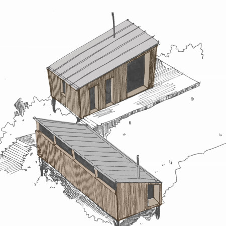 Charred Wooden Shingles and Cross-Laminated Timber Panels Define a Multifunctional Community Venue
