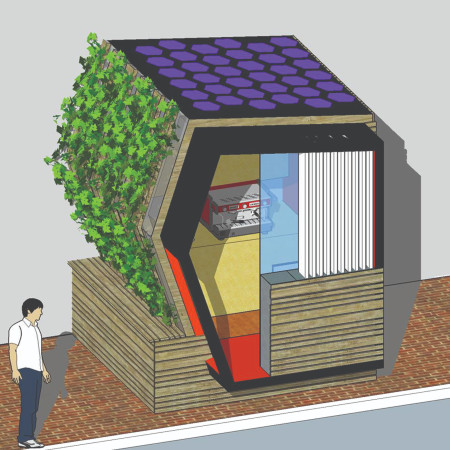 Charred Wooden Shingles and Cross-Laminated Timber Embrace Community in a Multifunctional Space