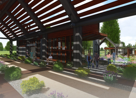 Sustainability Tower Featuring Eco-Friendly Timber Framework and Rainwater Collection For Community Engagement