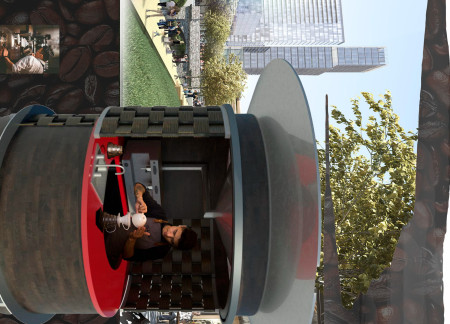 Circular Café Constructed With Brick And Glass, Embracing Graywater Systems And Community Engagement  