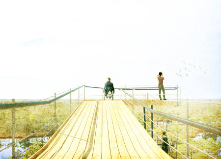 Elevated Timber Walkway Connecting Ecosystems Through Sustainable Steel Structures  
