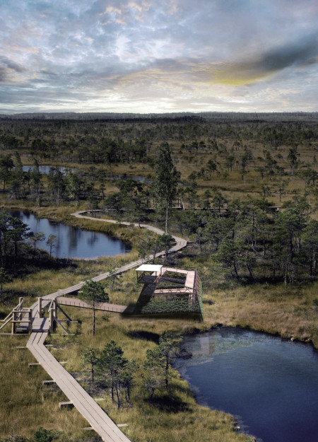 Charred Wooden Shingles and Cross-Laminated Timber Define a Sanctuary for Nature Immersion  