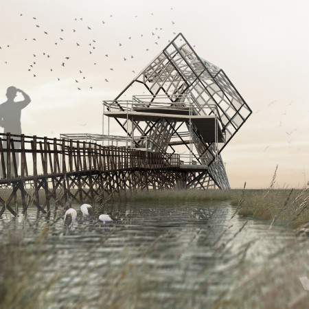 Charred Wooden Shingles and Cross-Laminated Timber Panels Shape a Sustainable Community Space