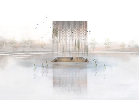 Elevated Viewing Platform Featuring Sustainable Timber and Steel Construction for Avian Observation