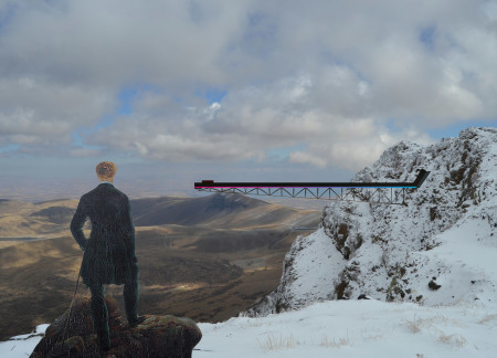 High-Strength Steel Truss Structure Blending Natural Stone and Landscape in a Volcanic Setting