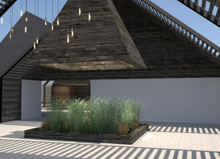 Charred Wooden Shingles and Sustainable Timber Frame Uniting Nature and Education in a Visitor Center