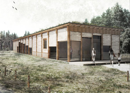 Grass Roof and Glulam Timber Structure Supporting Community Engagement In Nature Reserve