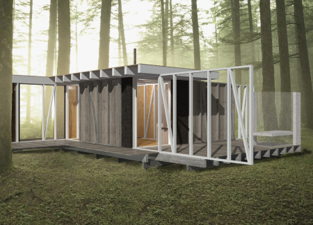 Cork-Finished Retreats Nestled in Timber Frame, Emphasizing Mindfulness Amidst Nature  