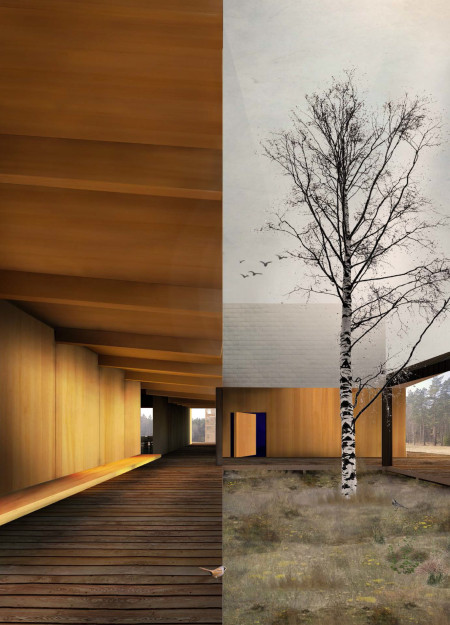 Panoramic Observation Tower Enveloped in Charred Wood Shingles Integrating Natural Landscapes with an Educational Visitor Centre  