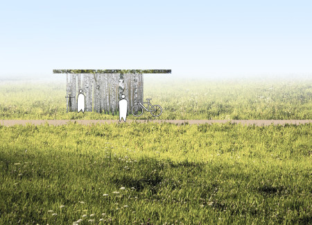 Curvilinear Shelters Crafted From GluLam Timber Enhancing Urban Cycling Infrastructure