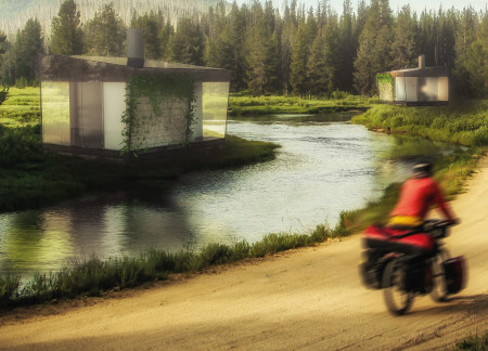 Translucent Facades With Integrated Green Walls in Sustainable Lodging for Cyclists  