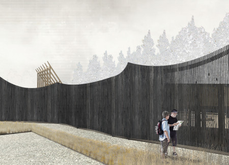 Charred Wooden Shingles and Cross-Laminated Timber Blend With Natural Surroundings in a Multifunctional Community Space  