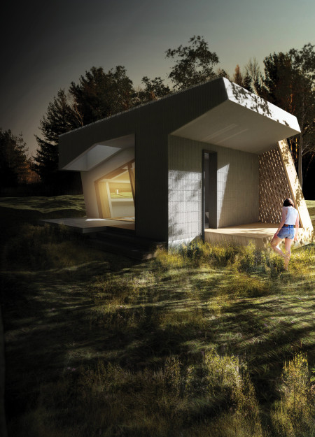 Charred Wood and Structural Panels Shape a Tranquil Retreat in the Forest  