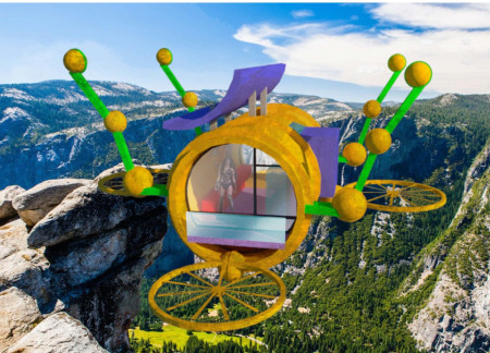 Carbon Fiber Habitat With High-Yield Solar Film and Adaptive Landing System  