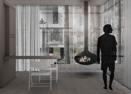 Elevated Forest Cabins Featuring Galvanized Steel Sheeting and Thermal Glazing for Sustainable Living