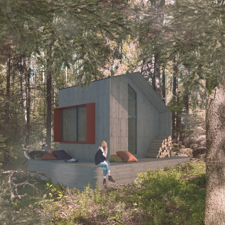 Charred Wooden Shingles and Cross-Laminated Timber Panels Create A Retreat Emphasizing Natural Wellness