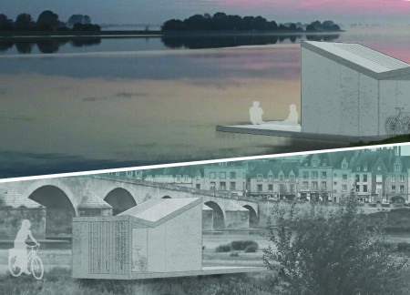 Bicycle Shelter Designed with Recycled Materials and Modular Construction for Sustainable Travel Along Scenic Routes  