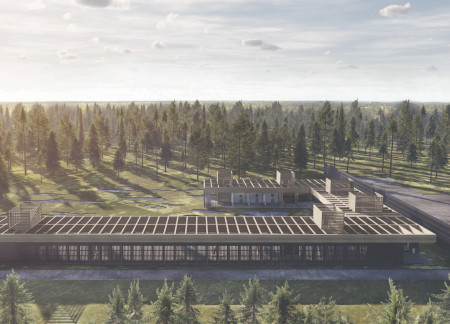 Charred Wooden Shingles and Glazed Steel Create an Educational Hub Nestled in Wetlands  