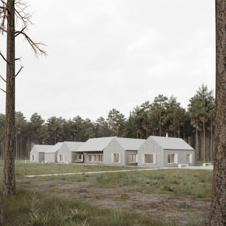 Visitor Center Featuring Cross-Laminated Timber and Charred Wood Shingles in a Coastal Wetland Environment