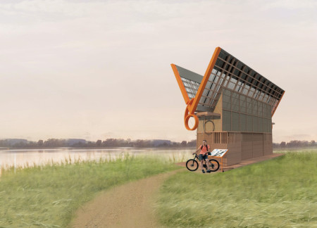 Reclaimed Oak Cabins with Solar Energy Systems Along the EuroVelo Route  