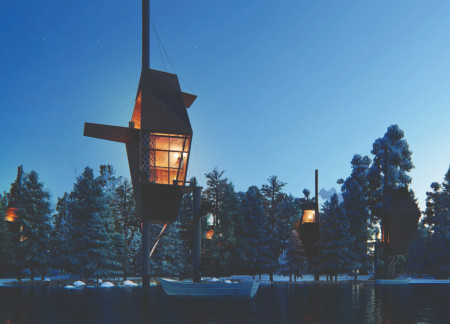 Charred Wooden Shingles And Cross-Laminated Timber Panels Define A Sustainable Retreat In The Forest