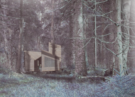 Charred Wooden Shingles and Cross-Laminated Timber Panels Create Tranquil Meditation Retreat