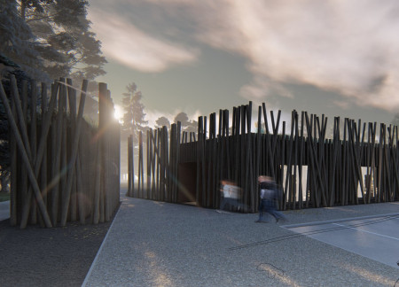 Reeds and Glass Blend in a Sustainable Visitor Center Amidst Ecological Education  
