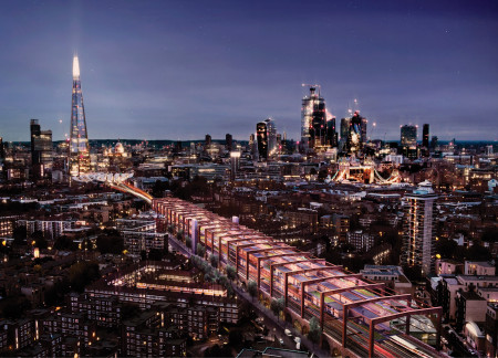 Residential Development Utilizing Steel Portal Frames and Green Roofs Above Railway Infrastructure